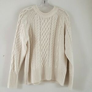 Style & Co Women's Cable-Pattern Cream Pullover Sweater, for Macy's, Size L
